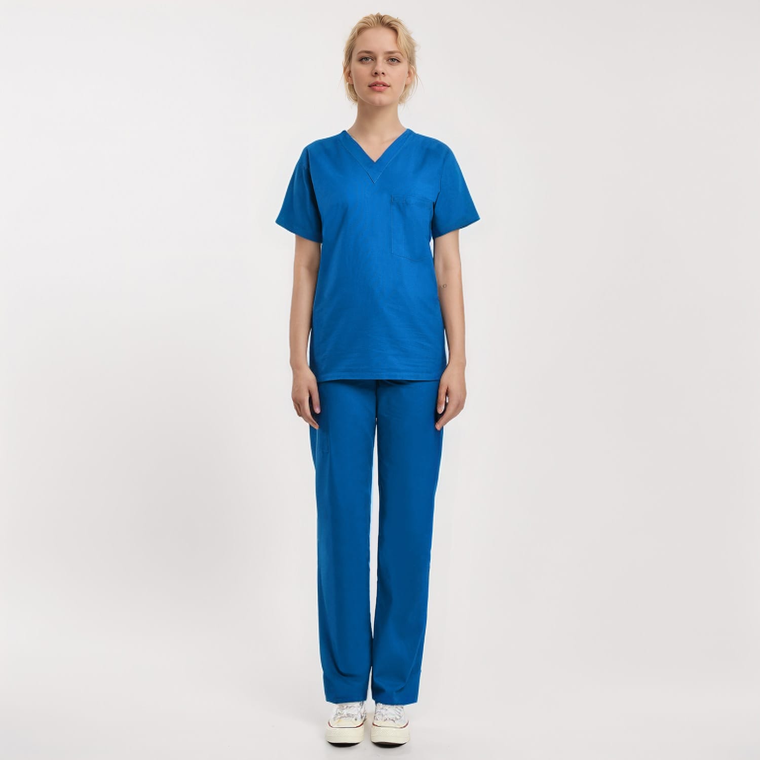Scrub Unisex 1-Pocket V-Neck Top 308