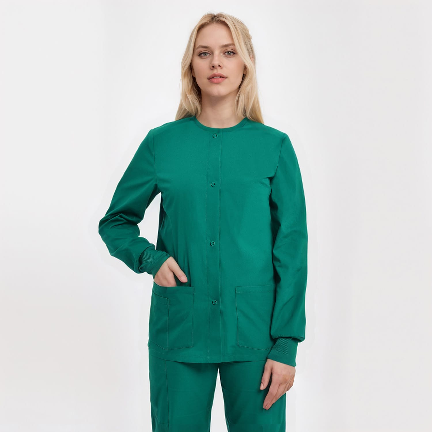 Unisex 3-Pocket Warm-Up Scrub Jacket 728