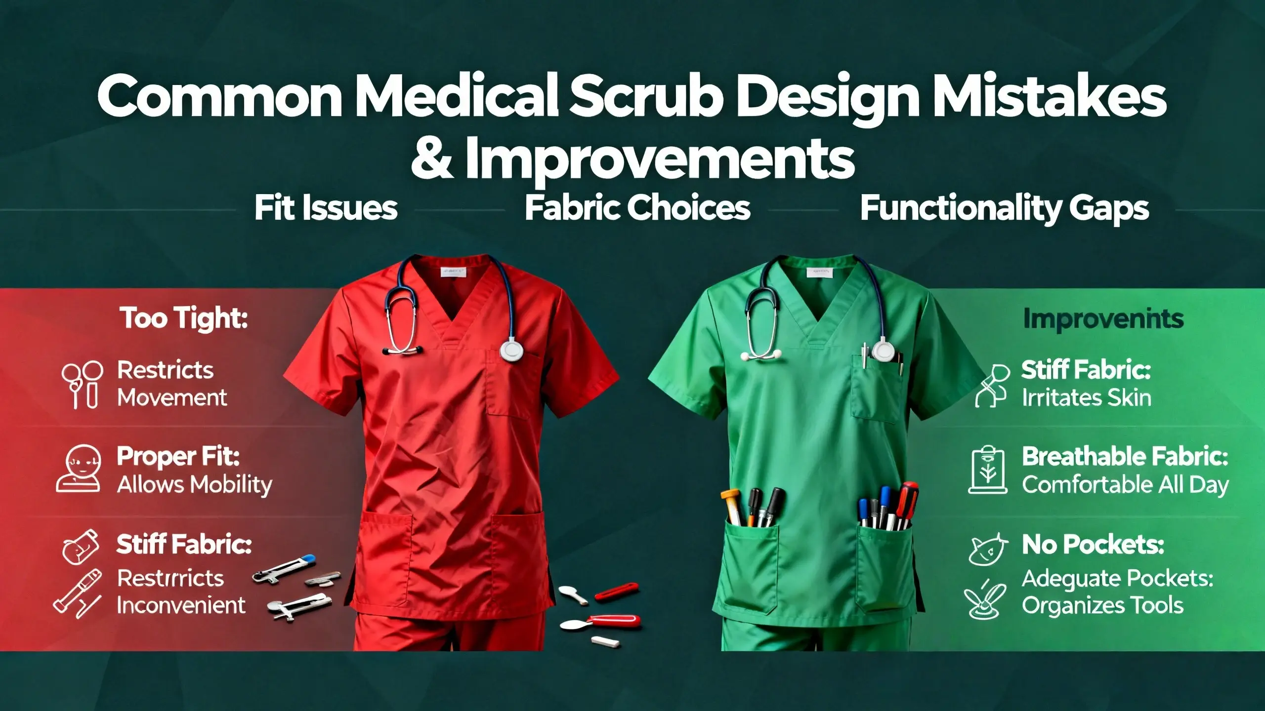 common medical scrubs design mistakes