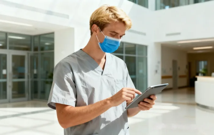 Lightweight medical scrubs for hot weather